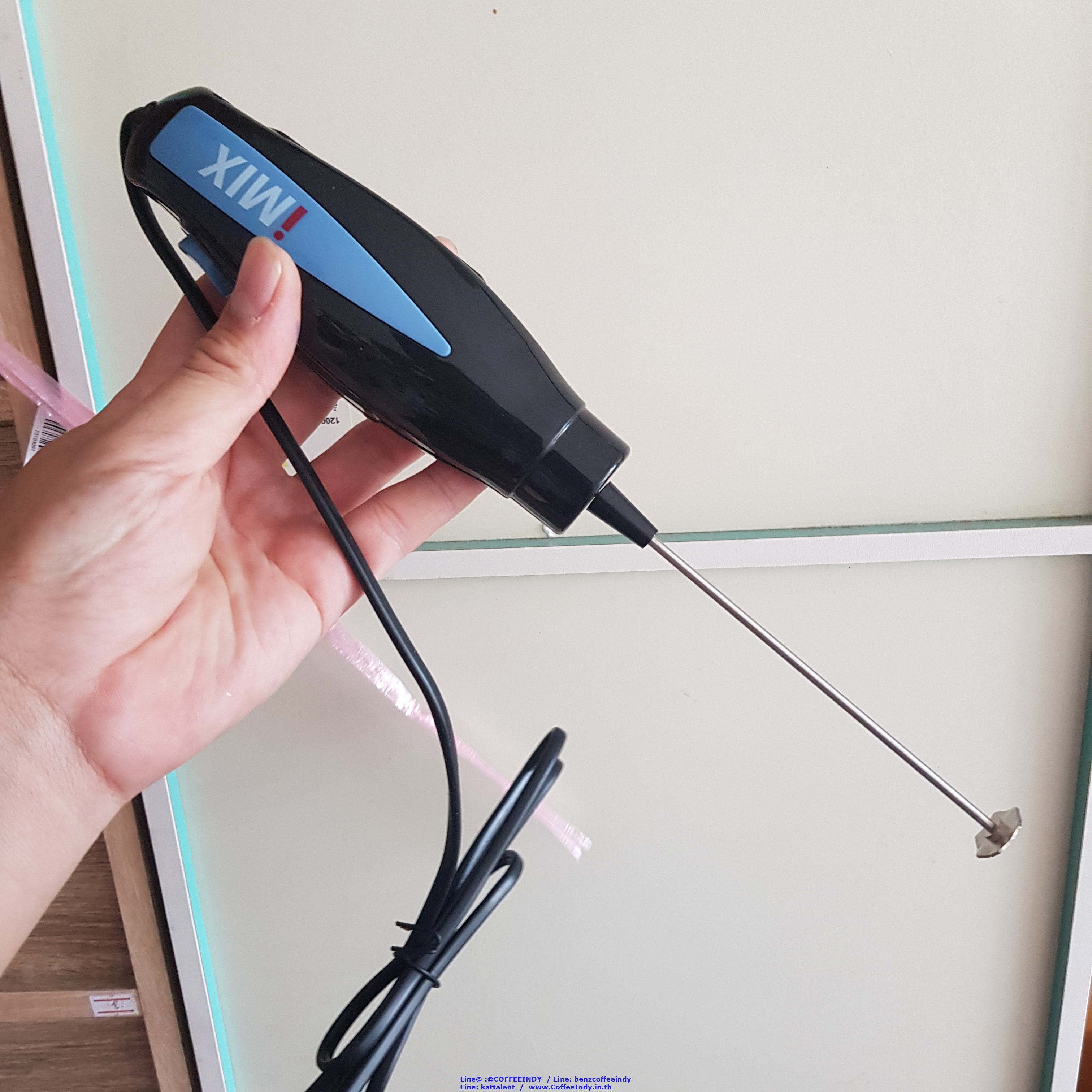 เครื่องตีฟองนม iMix ไฟฟ้า 30W. หัวตีผสมสแตนเลส รหัส 1220