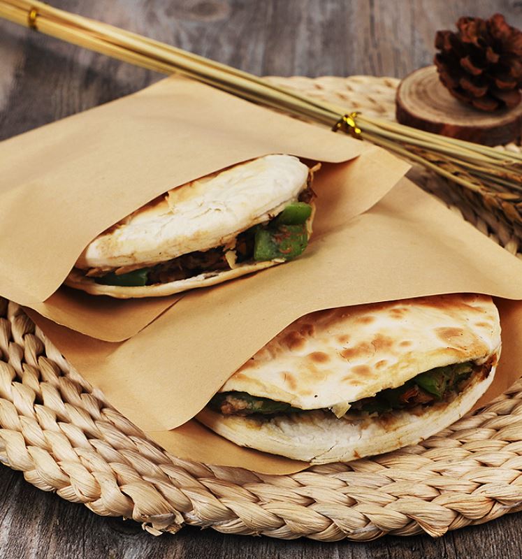 ซองกระดาษเคลือบกันน้ำ-น้ำมัน Food Grade สำหรับใส่อาหารทอด-อบ-ย่าง แพ็ค 100 ชิ้น