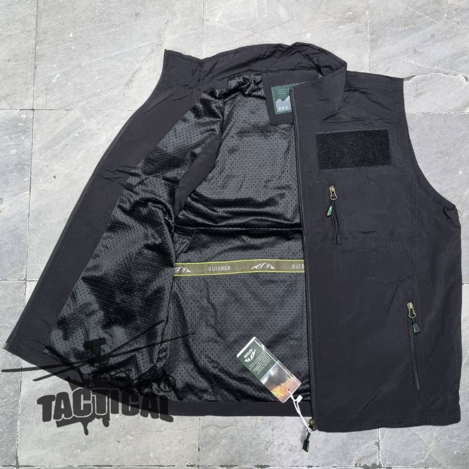 เสื้อกั๊กหน่วยงานราชการ กระเป๋าล้วง ตีนตุ๊กแก (3 สี)