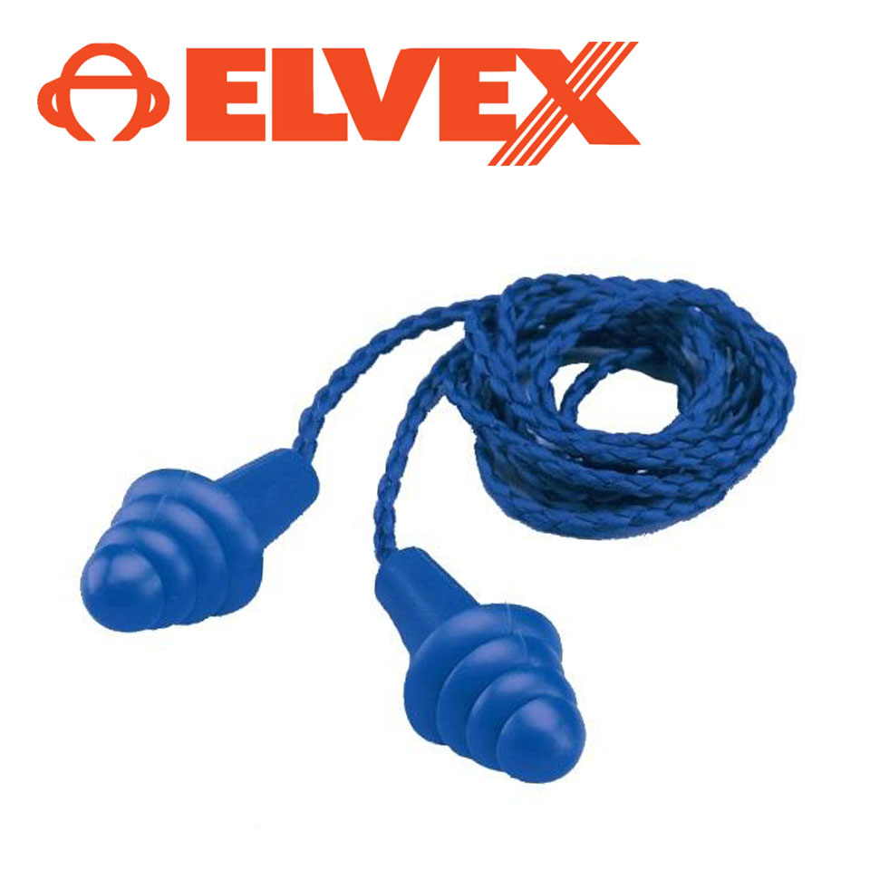 Ear Plug Quat Blue Cord ELVEX (27 เดซิเบล)