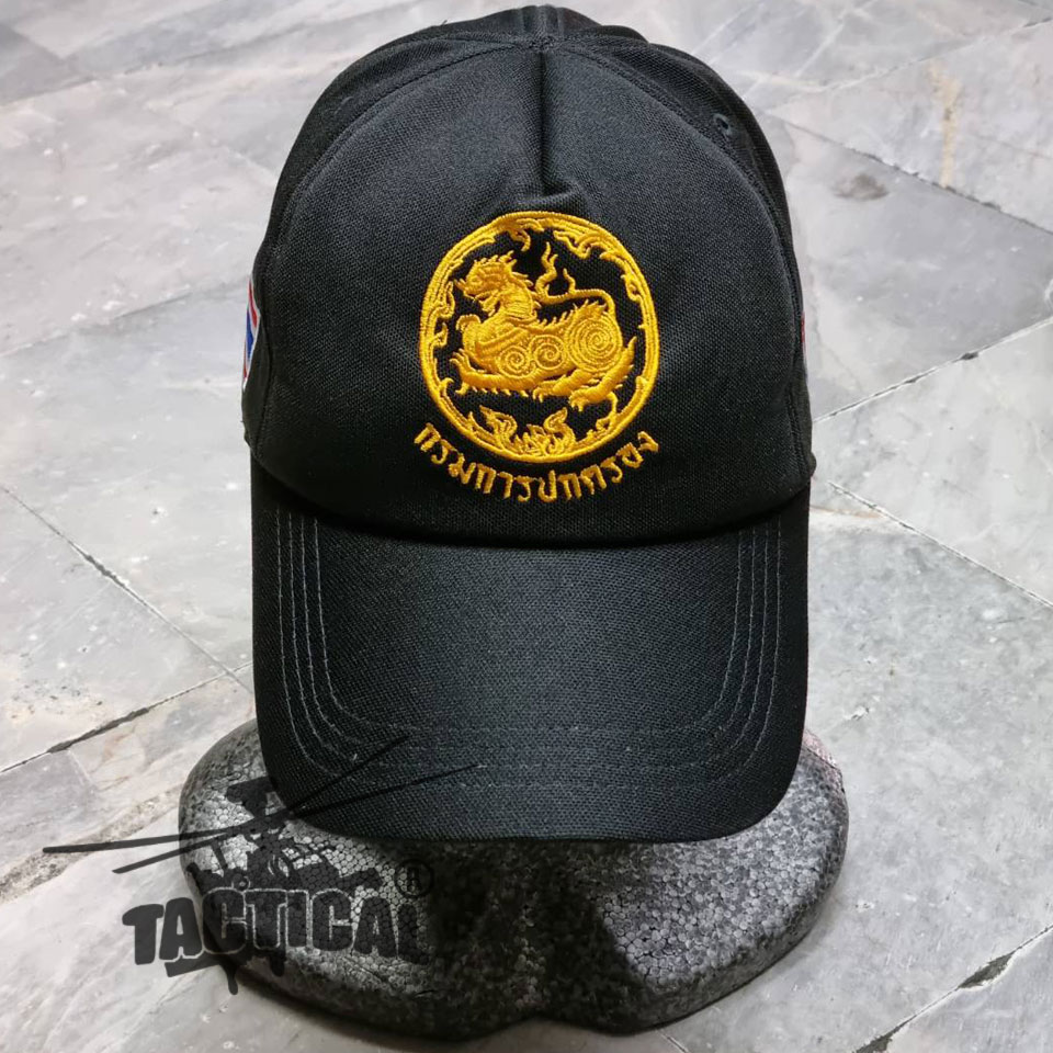 หมวกแก๊ป สิงห์กลม กรมการปกครอง ซิปหลัง (ดำ กรมท่า)