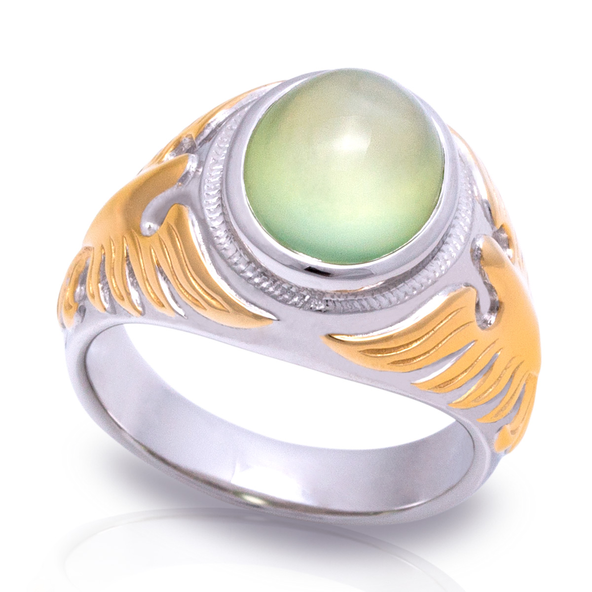 แหวนพญาอินทรีย์ แหวนเงินพลอยพีไนท์แท้(ราศีพฤษภ) ช่วยเรื่องค้าขายดีมีโชคลาภ แหวนชายสวย เกรดพรีเมี่ยม