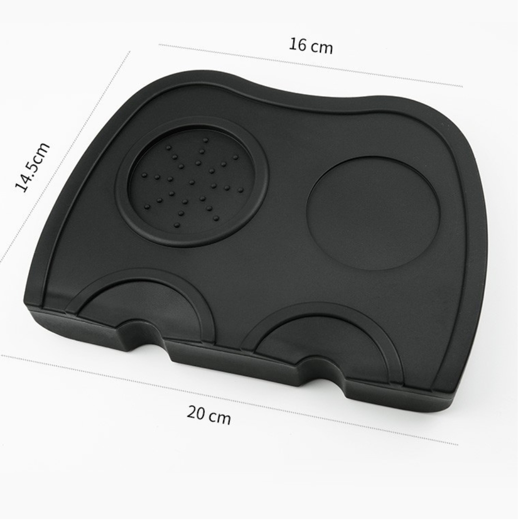 ยางรองแทมเปอร์ ยางรองที่กดผงกาแฟ สีดำ หลุมคู่ รหัส 1849