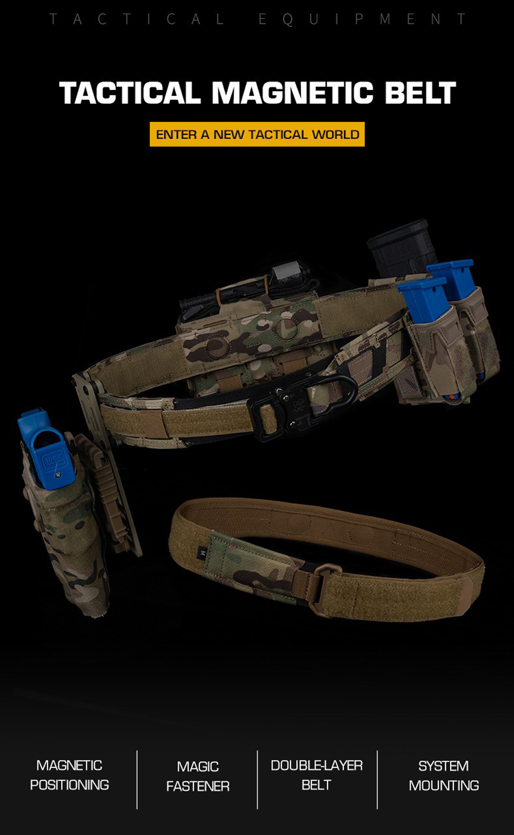 เข็มขัดแม่เหล็กยุทธวิธี 2 ชั้น (Magnetic Battle Belt)