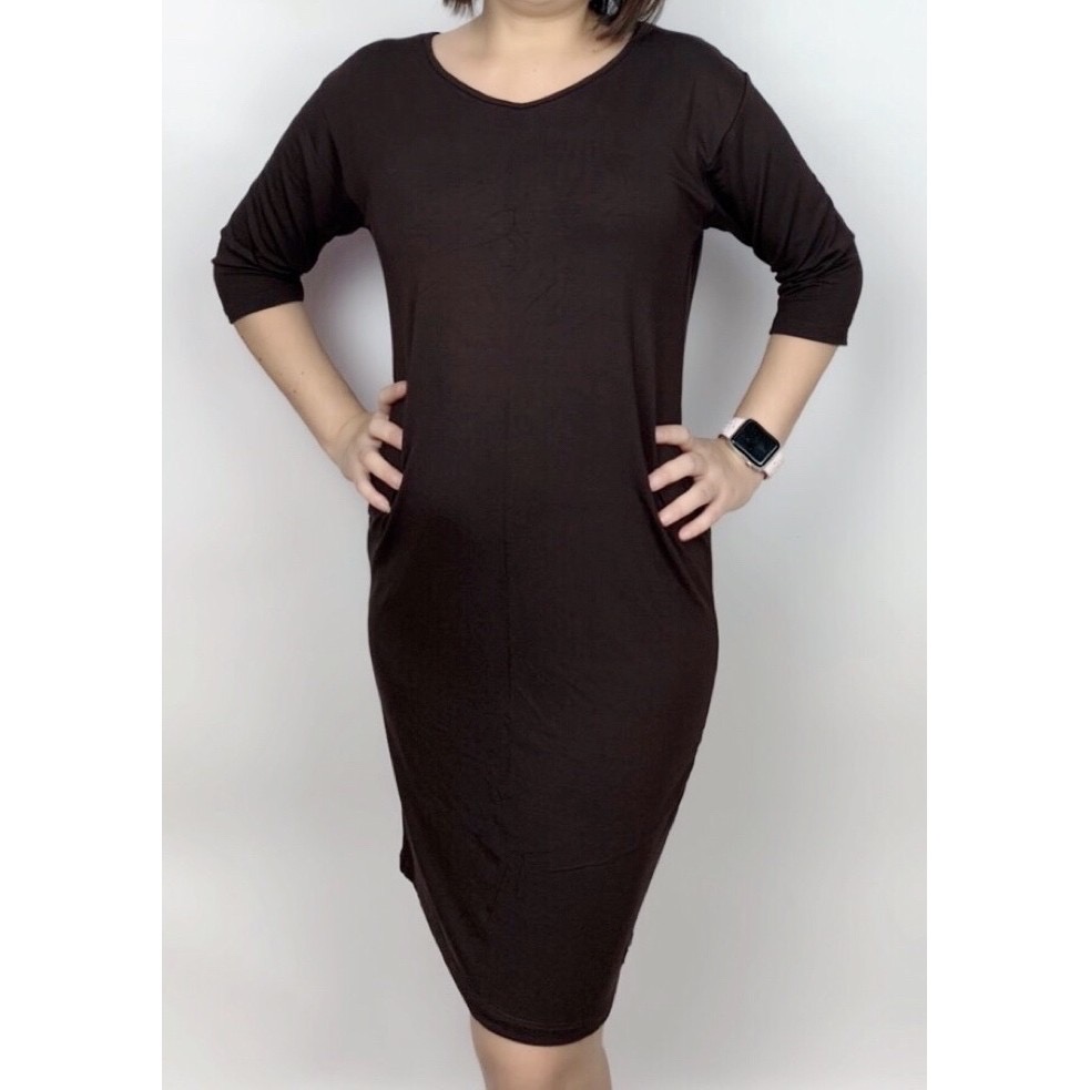 เสื้อยืดแขน 3 ส่วนเดรส ไซด์ L