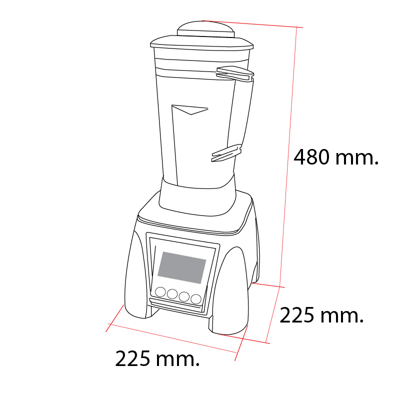 เครื่องปั่นน้ำผลไม้ หน้าดิจิตอล 1800 วัตต์ 1602-101