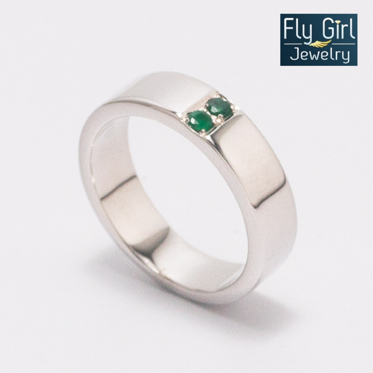 แหวนเงินแท้ พลอยมรกตแท้(ราศีพฤษภ)