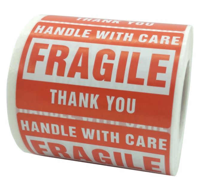 สติ๊กเกอร์ FRAGILE แบบม้วน