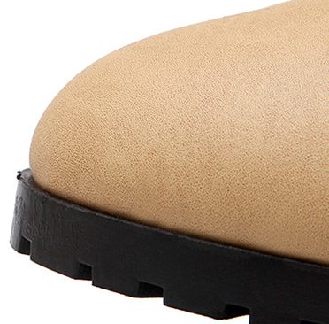 Pre Order - รองเท้ากันหนาว รองเท้าลุยหิมะ หนังPU+กำมะหยี่ ข้างในบุหนังสัตว์ สูง 12cm รอบขา 26cm สี : กากี / ดำ / ขาว ไซส์ 34 / 35 / 36 / 37 / 38 / 39 / 40 / 41 / 42