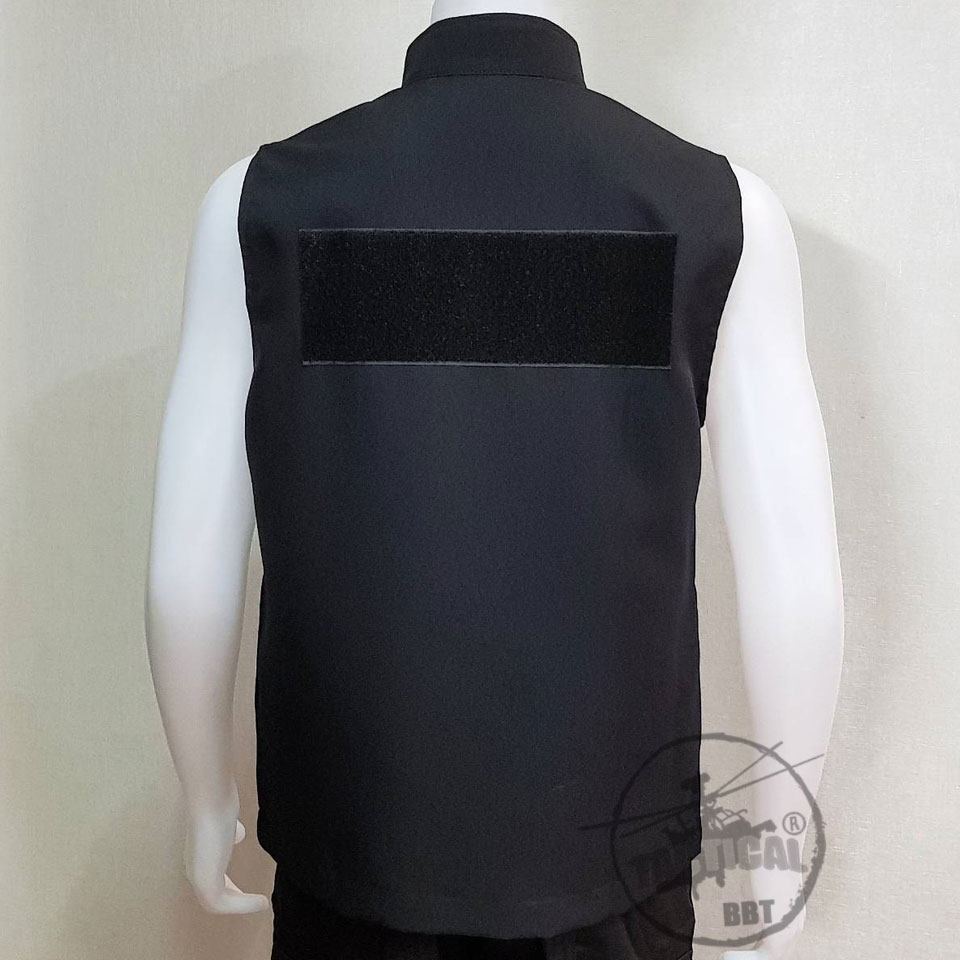 เสื้อกั๊กตร.ดำ แถบสะท้อนแสงหน้า ยี่ห้อ TACTICAL