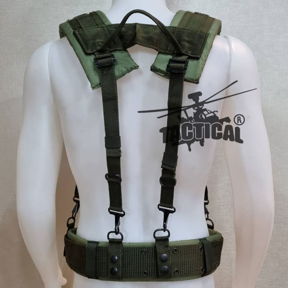 ชุดเข็มขัด + สายโยงบ่า แบบใหม่ (เหล็ก/ทองเหลือง) มีแยกขายเป็นชิ้น