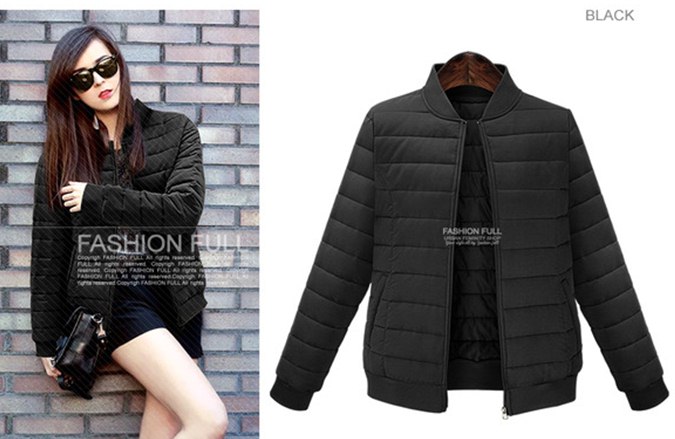 PreOrderคนอ้วน - เสื้อกันหนาวแฟชั่น ไซส์ใหญ่ คนอ้วน แจ๊คเก็ตบุนวม สี : กากี / ดำ