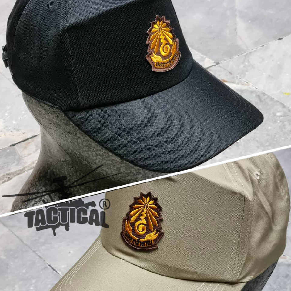 หมวกแก๊ป กากี 331 อปพร. หน้าเมตตาเข้ม ซิปหลัง