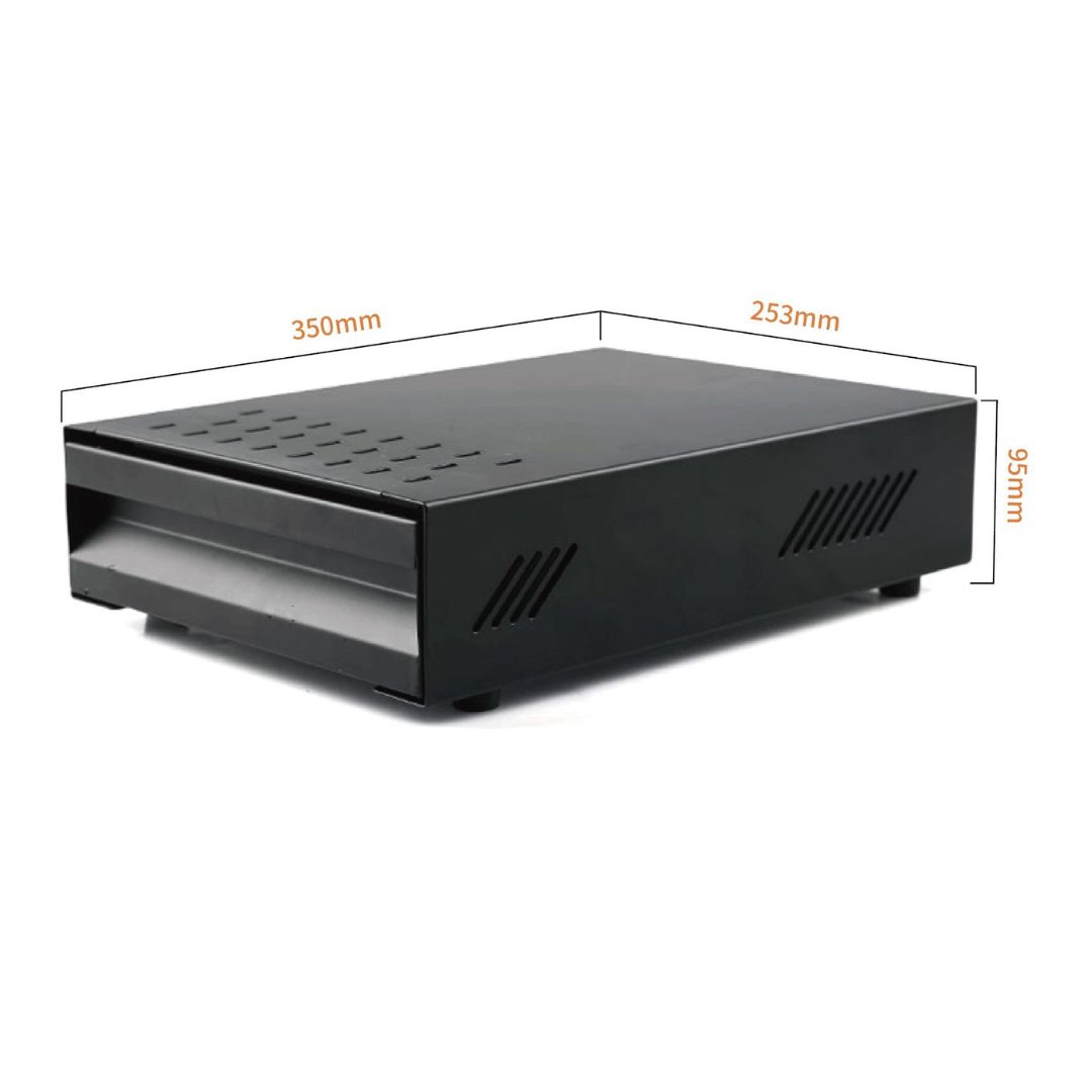 กล่องที่เคาะกากกาแฟสแตนเลสลิ้นชัก 350*250*95mm สีดำ รหัส 2441