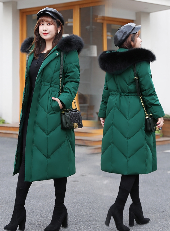 2324-0079 โค้ทยาวไซส์ใหญ่ ขนเป็ด เฟอร์ถอดได้ มีหลายสีนะคะ