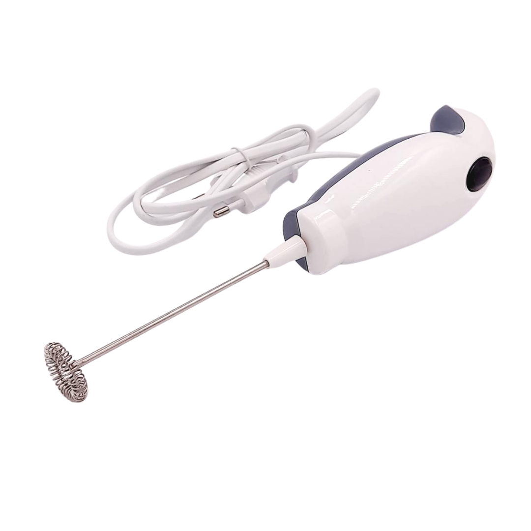 เครื่องตีฟองนมปั่นนมฟองนม ไฟฟ้า ตีไข่ผสมไฟฟ้า สีขาวเทา 25W รหัส 1937