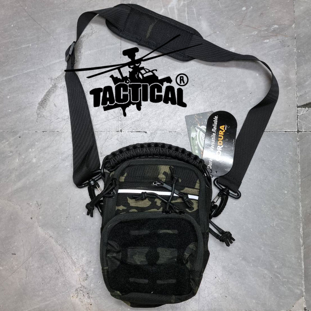 กระเป๋าสะพายข้างแบบ Molle หูหิ้วร้อยเชือกพาราคอร์ด