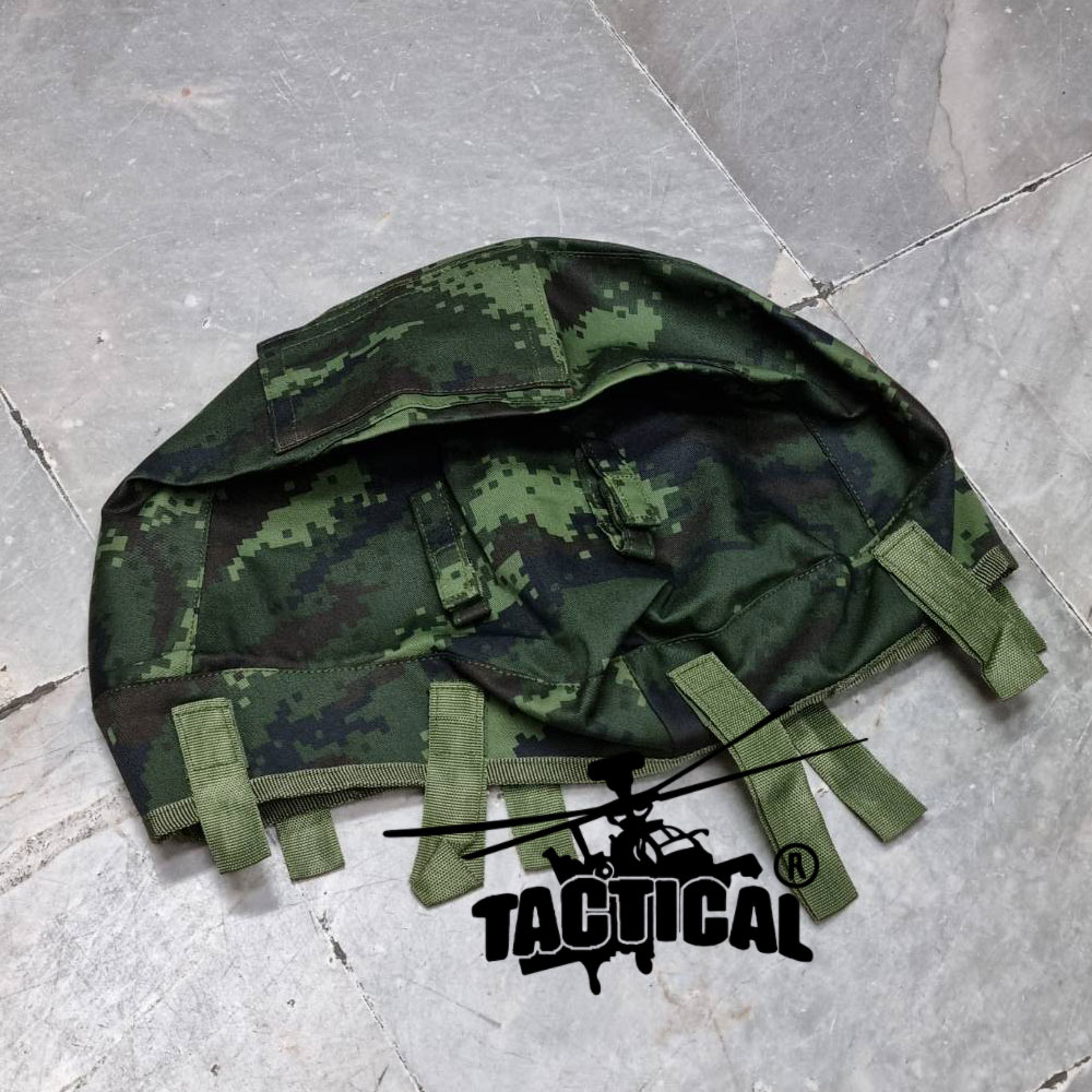 ผ้าคลุมหมวกคอบร้า มีสายรัดแว่น ช่องใส่แผนที่