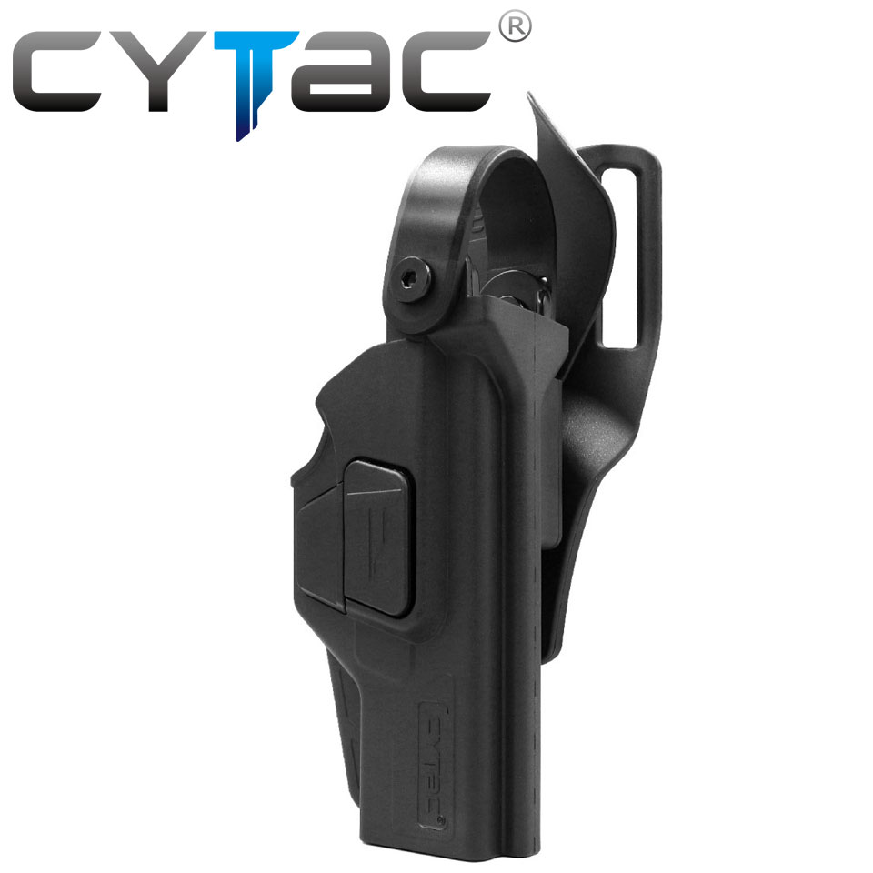 (งานแท้) ซองปืนพร้อมเพลทลดต่ำ Lock 2 ชั้น Cytac ปลดนิ้วชี้