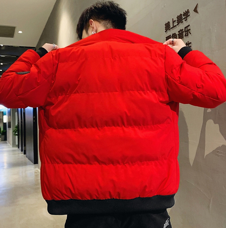 COM-002 เสื้อกันหนาวผู้ชาย บุนุ่น เรียบ เท่ สีดำ / ขาว / แดง / เขียวเข้ม