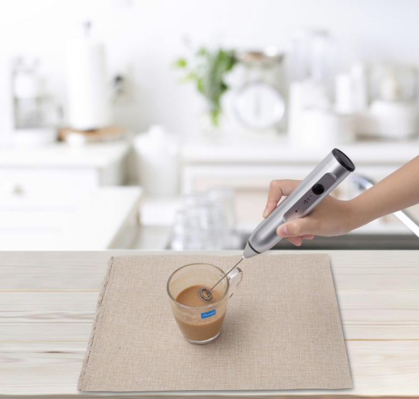 เครื่องตีฟองนมเครื่องตีไข่ ชาจไฟ USB 1610-373 สีดำ