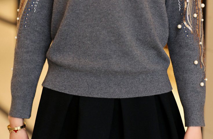 PreOrderคนอ้วน - เซตคู่กันหนาวแฟชั่น ไซส์ใหญ่ คนอ้วน เสื้อยืดไหมพรมบางแต่งลายช่วงแขน+กระโปรงจีบ สี : เสื้อดำ+กระโปรงดำ / เสื้อแดง + กระโปรงดำ / เสื้อเทา+กระโปรงดำ