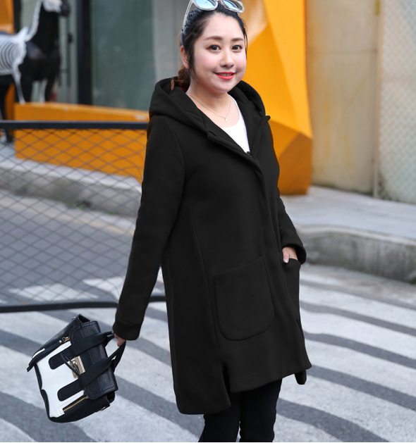 PreOrderคนอ้วน - เสื้อกันหนาว ผ้าฝ้ายโพลิเอสเตอร์ บุหนังสัตว์ สี : ไวน์แดง / ดำ / เหลือง / ม่วง