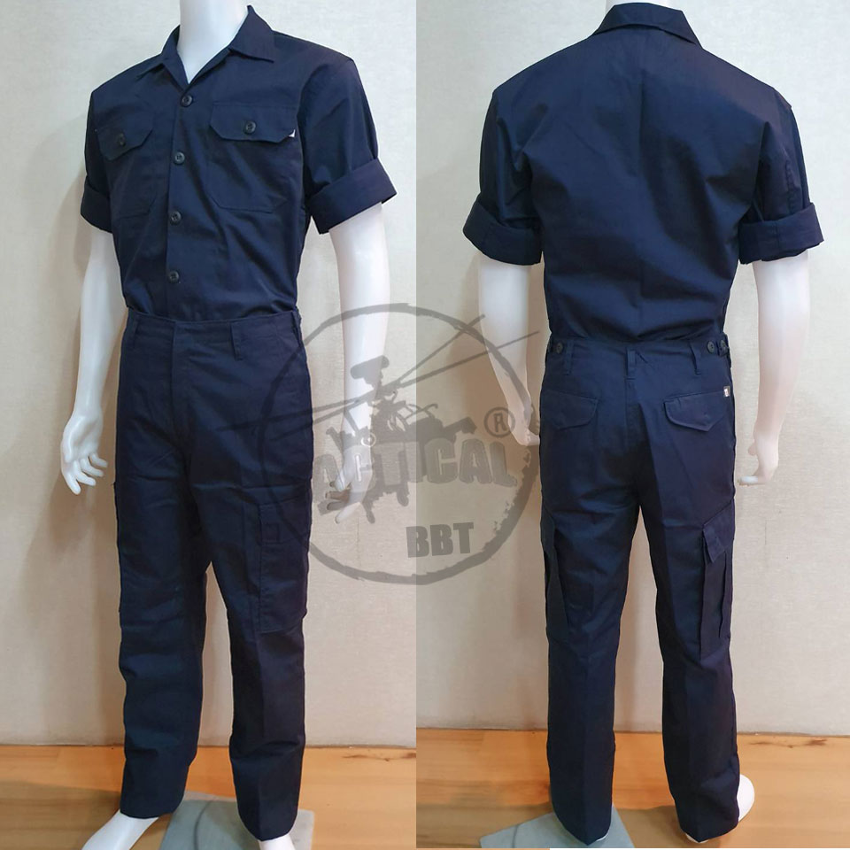 ชุดฝึก ชุดฟาติก 6 กระเป๋า เสียบในกางเกง - กรมท่า