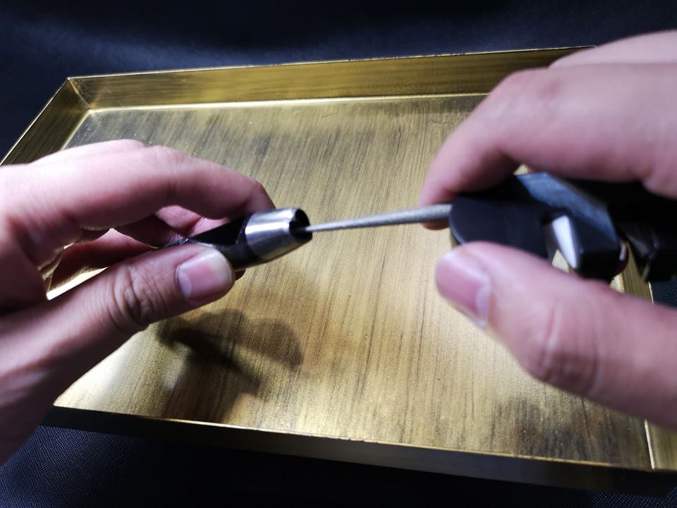 ที่ลับมีด 3 in 1 มีลับด้วยเซรามิค+คาร์ไบค์+แท่งแหลมลับมีด