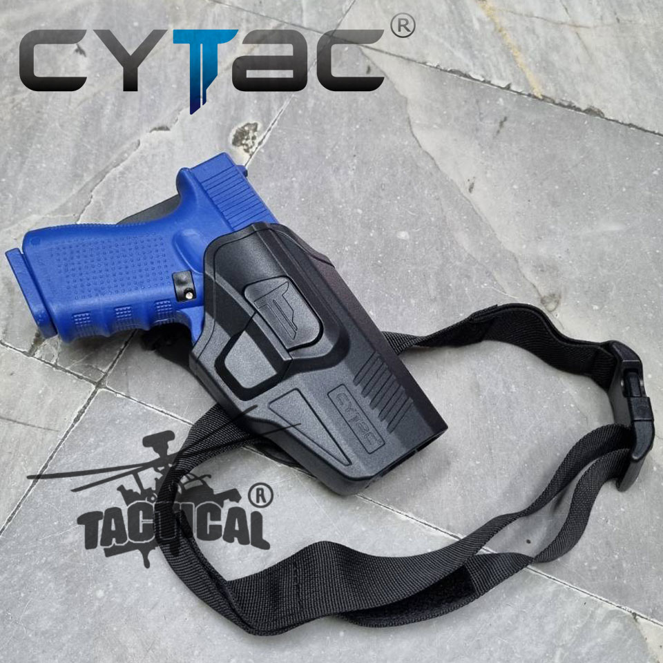 (งานแท้) ซองปืนปลดนิ้วชี้ + เพลทลดต่ำ + รัดขา ยี่ห้อ Cytac