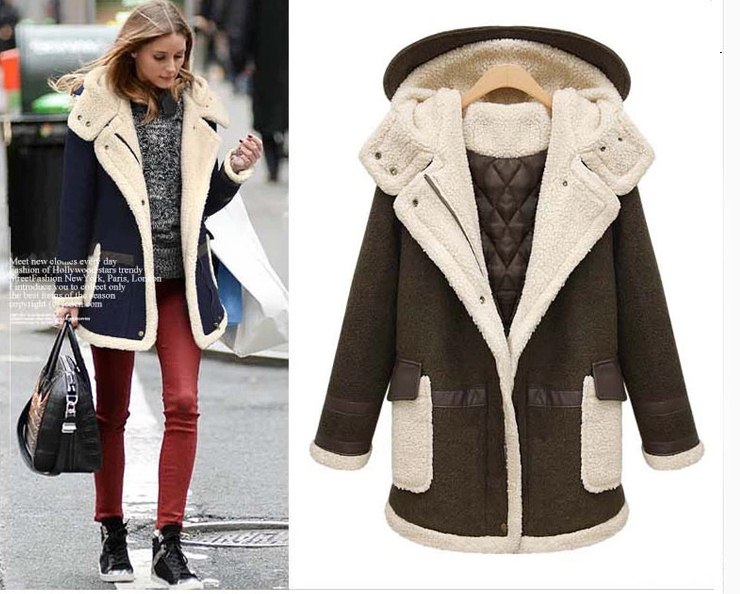 PreOrderคนอ้วน - เสื้อแจ๊คเก็ตกันหนาวแฟชั่น ไซส์ใหญ่ คนอ้วน ผ้ากัมมะหยี่ ขนสัตว์ มีHood สี : น้ำเงิน / น้ำตาล