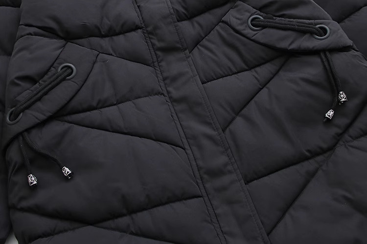 2324-0046 เสื้อกันหนาวบุนวมไซส์ใหญ่ Hood เฟอร์ ครบ