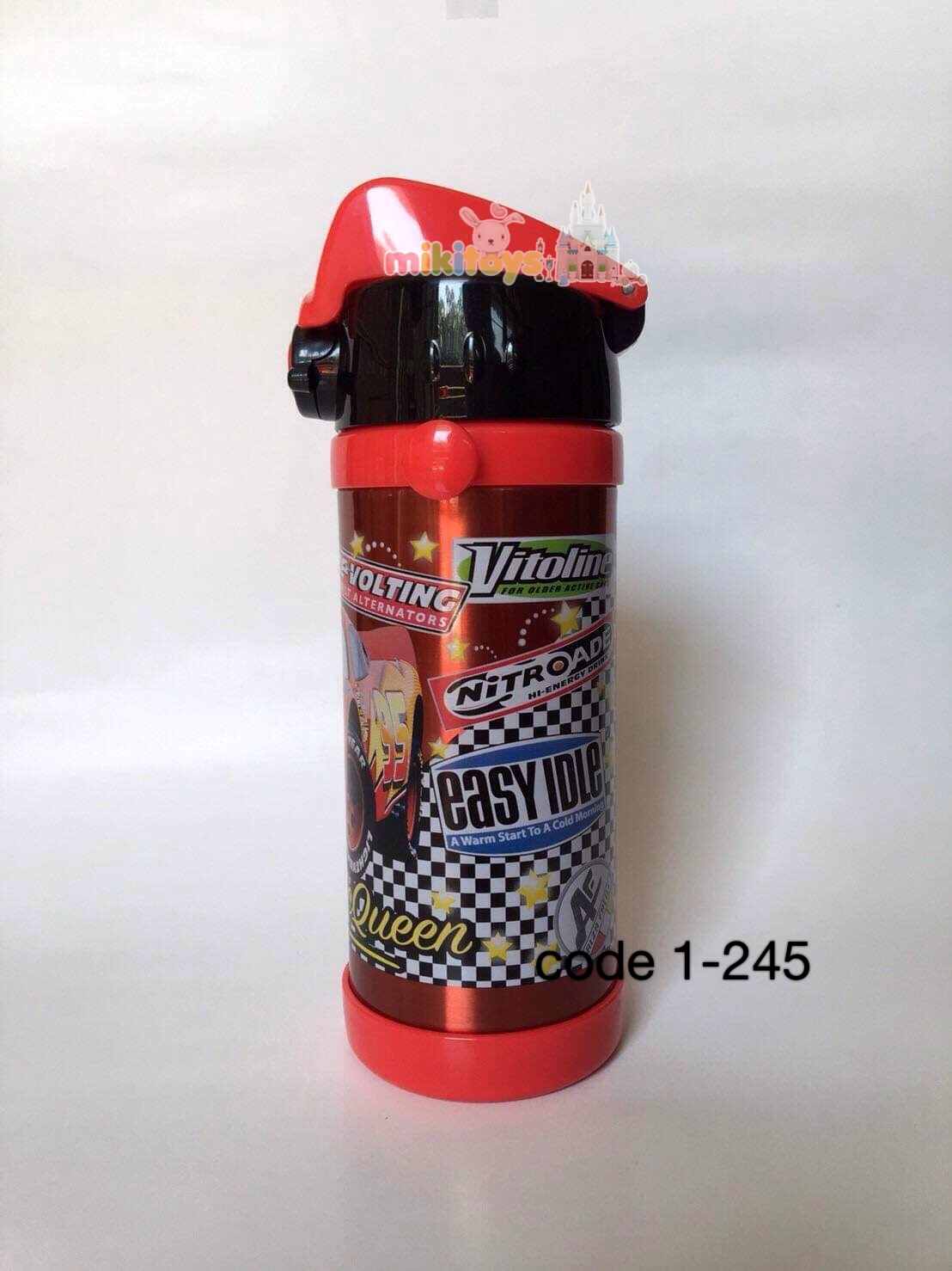 กระติกน้ำเก็บอุณหภูมิ Car Mcqueen คาร์ แมคควีน เรซซิ่ง ลายรถแข่งสุดเท่ห์ ขนาด350ml.