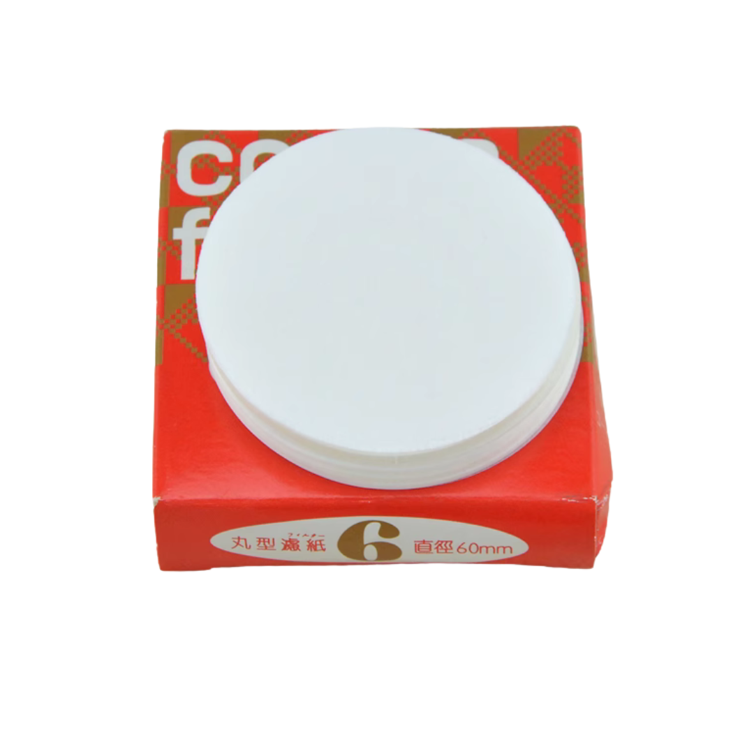 กระดาษกรองกาแฟ สำหรับ มอคค่าพอท ขนาด 6 คัพ (60mm จำนวน 100แผ่น) กล่องเหลี่ยมทอง กระดาษขาว รหัส 1680