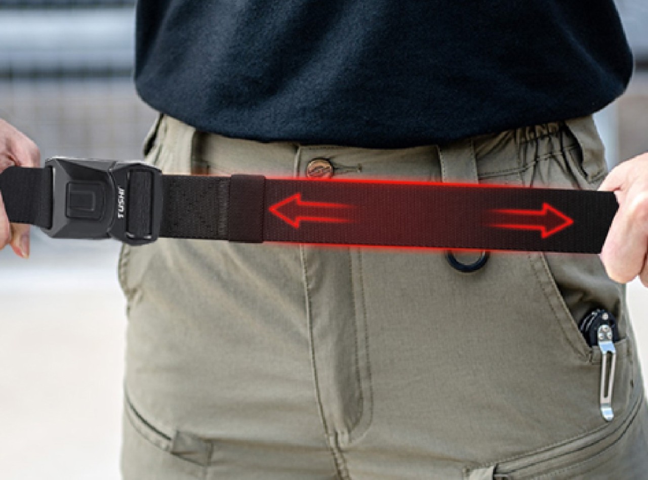 เข็มขัดสายยางยืด หัวปลดไว รุ่น 908