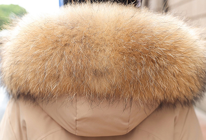 2324-0084 เสื้อกันหนาวบุนวม บุขนด้านใน นุ่มมาก เฟอร์ถอดได้