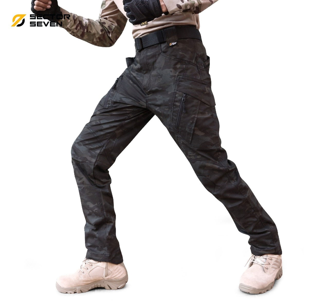 กางเกง Sector Seven IX9C มัลติแคมดำ MCBK ผ้าเบา ยืด กันน้ำ (ของแท้)