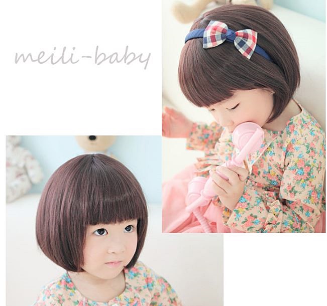 วิกผมเด็ก วิกผมสั้นเด็ก วิกผมทรงบ็อบสั้น น่ารัก แบ๊วๆ