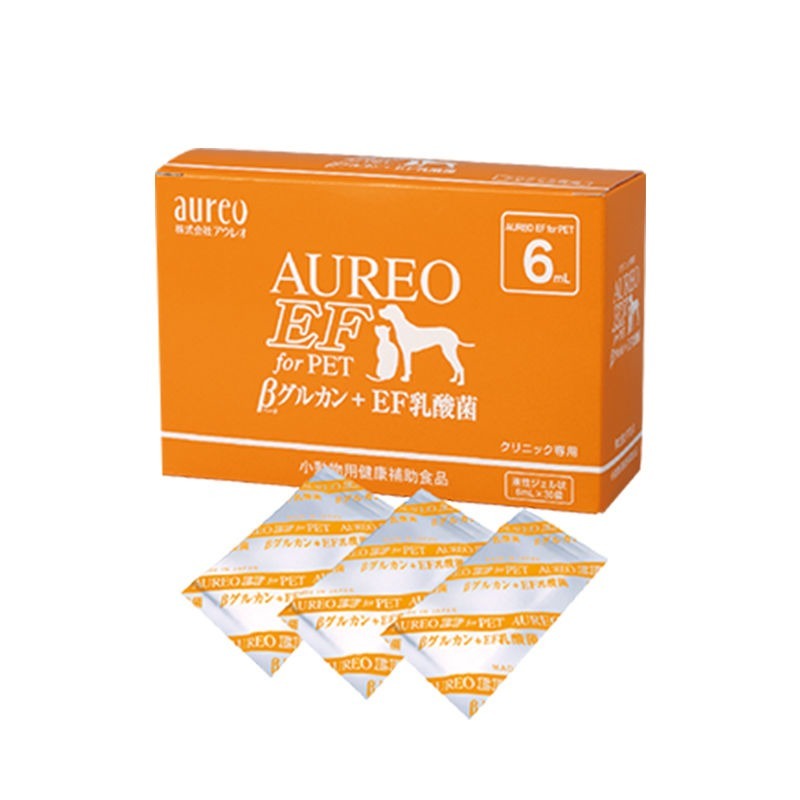 Aureo EF for Pet 6ml ช่วยเสริมสร้างคุณภาพชีวิตให้กับสัตว์เลี้ยงแสนรักของคุณ เบต้ากลูแคน + แบคทีเรียกรดแลคติก EF