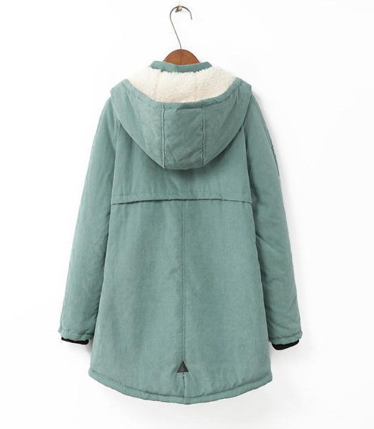 PreOrderคนอ้วน - เสื้อกันหนาวแฟชั่น ไซส์ใหญ่ ผ้าฝ้ายโพลิเอสเตอร์ ข้างในหนังสัตว์ มี Hood สี : เขียว / ดำ
