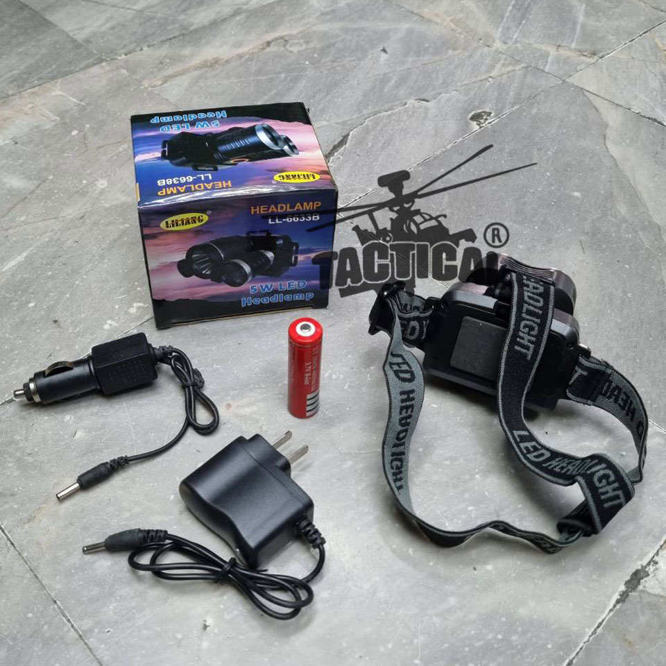 ไฟฉายคาด 2 หัว LED แบบชาร์จไฟได้