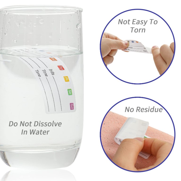 สติ๊กเกอร์แสดงวันผลิต-วันหมดอายุอาหาร 290 ดวง/ม้วน ขนาด 2.5x7.5 ซม.