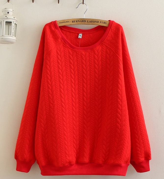 PreOrderคนอ้วน - เสื้อกันหนาว ไหมพรม สี : น้ำเงิน / แดง / เทาเข้ม