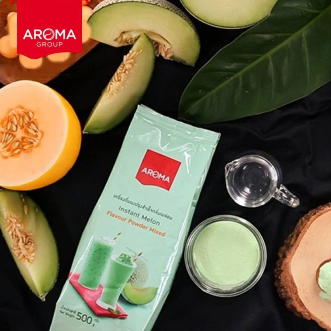 ผงสำเร็จรูป กลิ่นเมล่อน 500 กรัม ตรา อโรม่า Aroma รหัส 0551