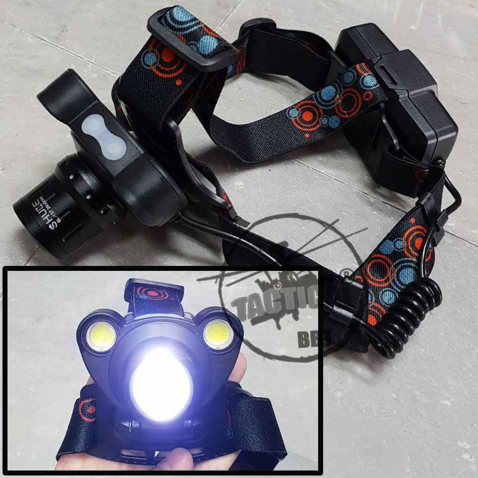 ไฟฉายคาด 3 หัว LED แบบชาร์จไฟได้