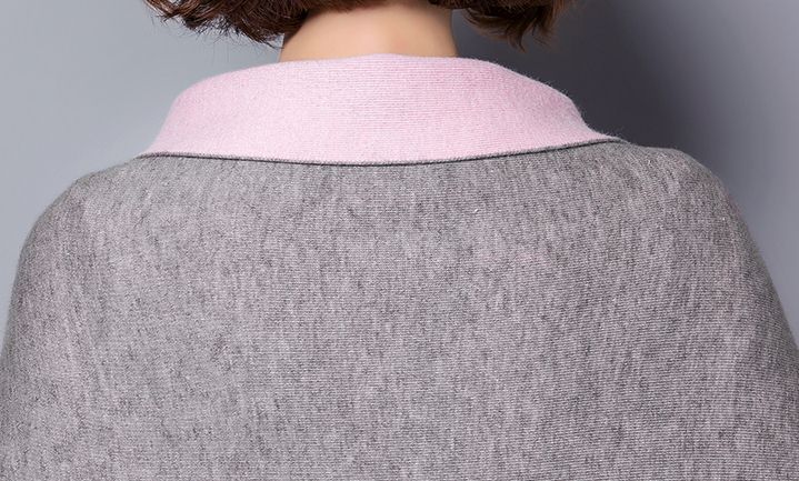 PreOrderเสื้อผ้าคนอ้วน - เสื้อคลุมกันหนาว ไฮโซ หรู ๆ สี : เทา / ดำ / แดง / ฟ้า