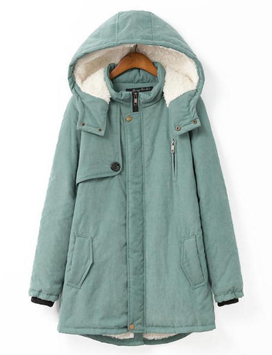 PreOrderไซส์ใหญ่ - เสื้อกันหนาวแฟชั่น ไซส์ใหญ่ คนอ้วน ข้างในเป็นผ้ากำมะหยี่ อุ่น ๆ มีHood สี : สีดำ / สีเขียว