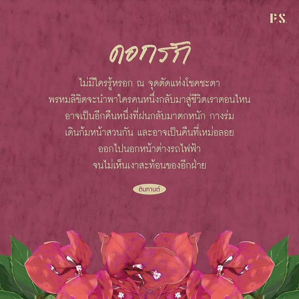 (พร้อมส่ง) ดอกรัก ตินกานต์ PS Publishing