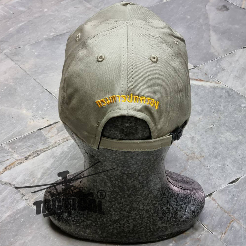 หมวกแก๊ป สิงห์ กรมการปกครอง สีกากี ซิปหลัง