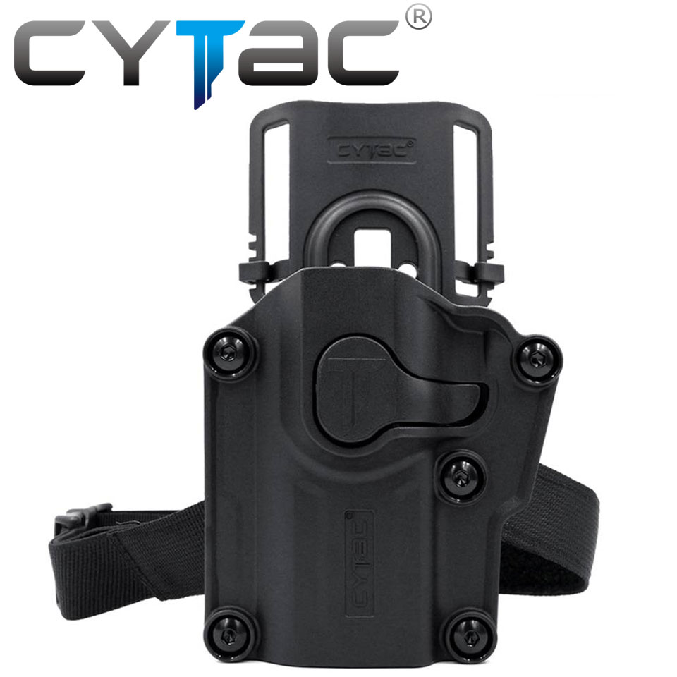 (งานแท้) ซองปืน Mega-Fit + เพลทลดต่ำ + รัดขา ยี่ห้อ Cytac